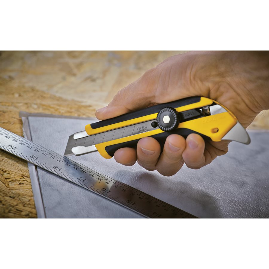 OLFA? 18mm Fiberglass Rubber Grip Ratchet-Lock Utility Knife