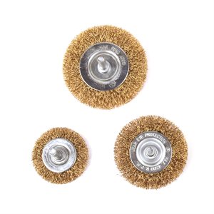 3PC Steel Wire Wheel Brushes Set