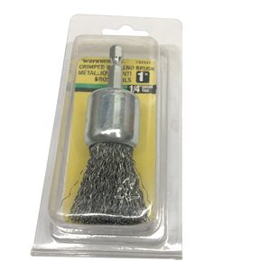 Crimped Wire Cup End Brush 1in Shank 1 / 4in