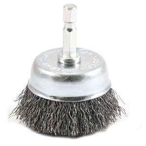 Crimped Wire Cup Brush 4in Shank 1 / 4in