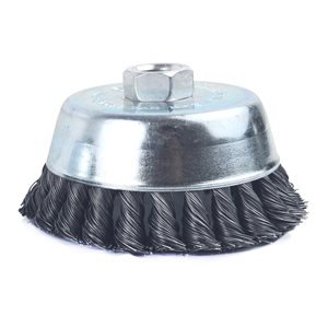 Knotted Wire Cup Brush 4in Shank 5 / 8in