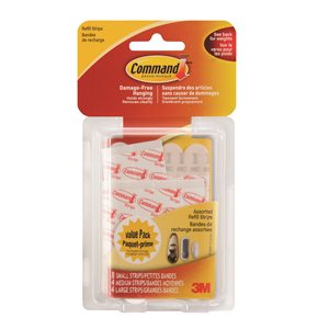 Command™ Refill Strips White Assorted 16pk