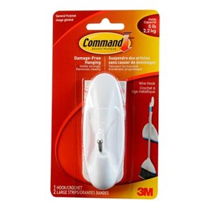 Command™ Wire Hook Large White 5Lb